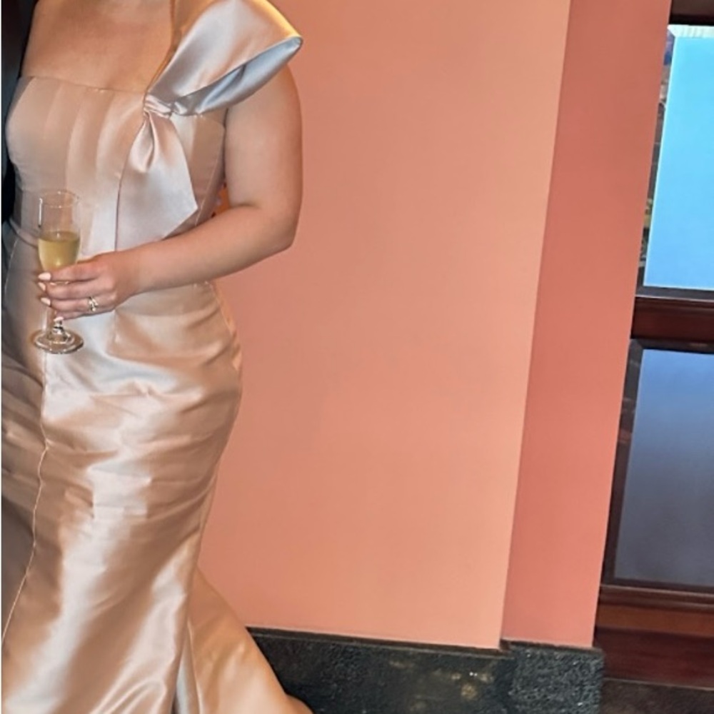 Sophisticated Cream Satin Wedding Dress